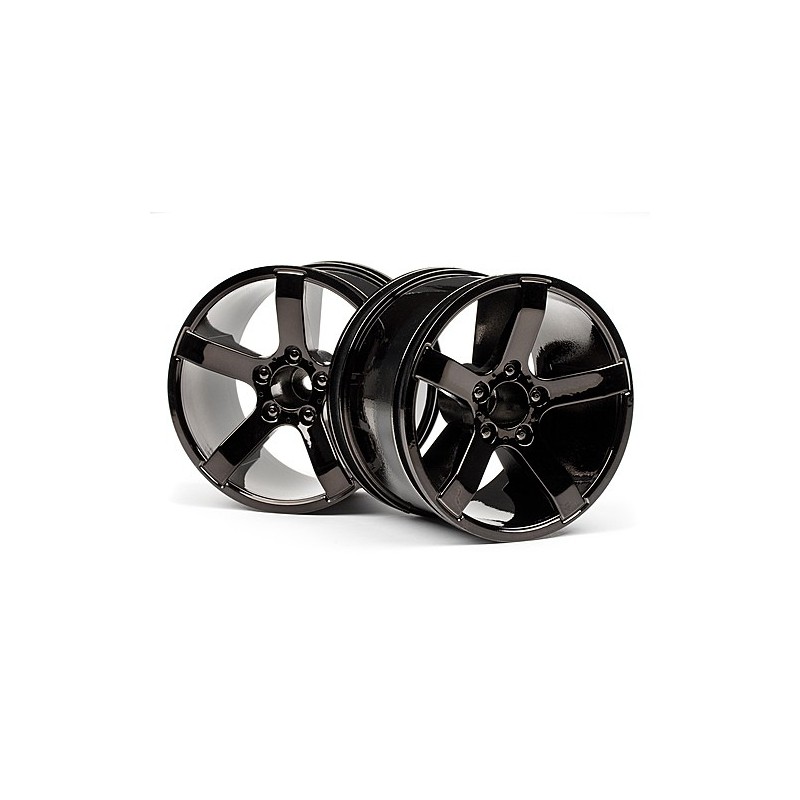 HPI RACING Bullet MT Wheels Black Chrome (Pr)