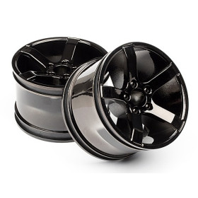 HPI RACING Bullet MT Wheels Black Chrome (Pr)