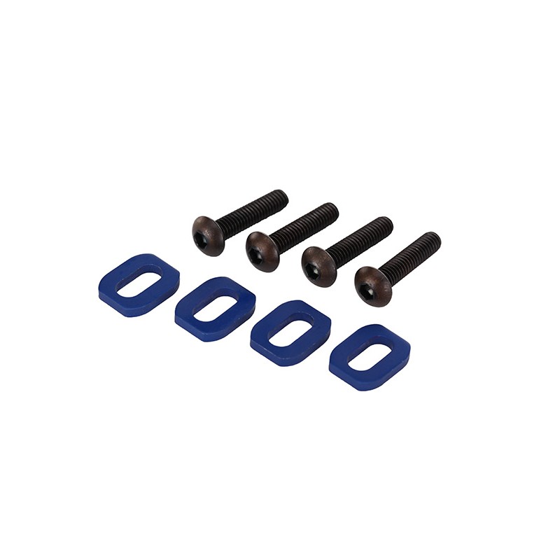 TRAXXAS Podkładki silnika / Washers, motor mount (niebieskie) - X-MAXX