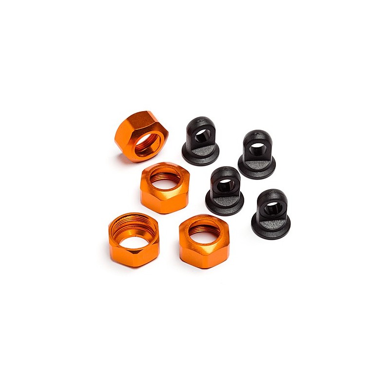 HPI RACING Shock Caps For 101090, 101091 and 101185 Trophy Series 4Pcs (Orange)