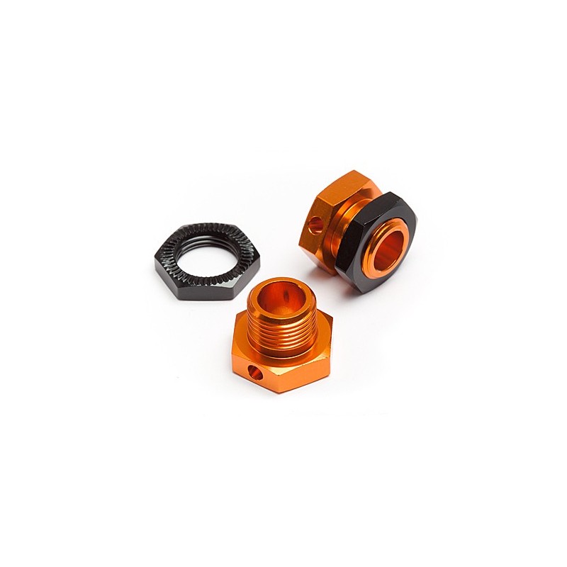 HPI RACING 5mm Hex Wheel Adapters Trophy Buggy (Orange/Black)
