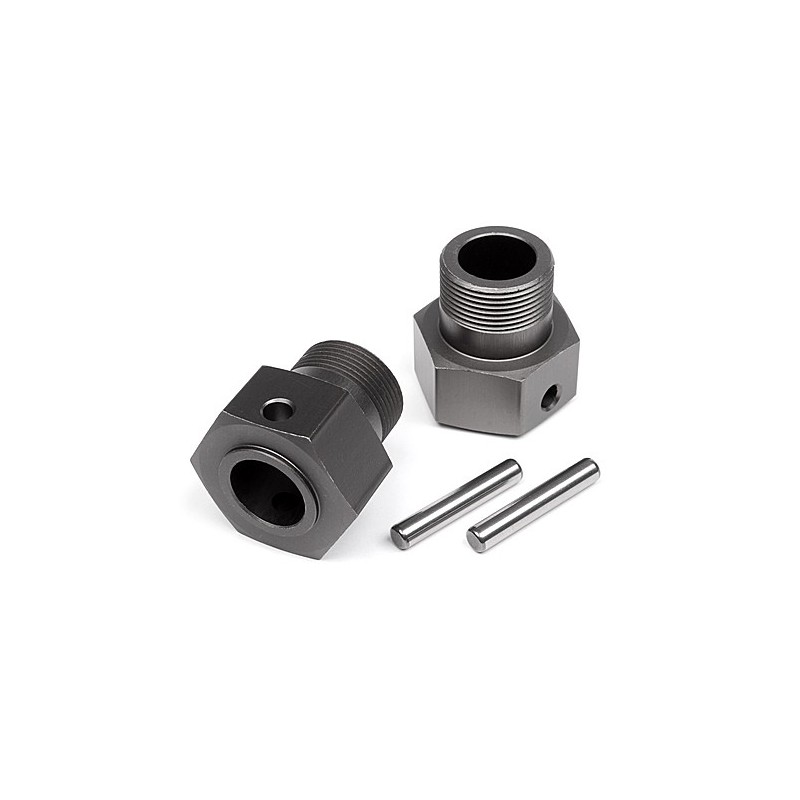 HPI RACING WHEEL HEX HUB 24x27mm (GUNMETAL/2pcs)