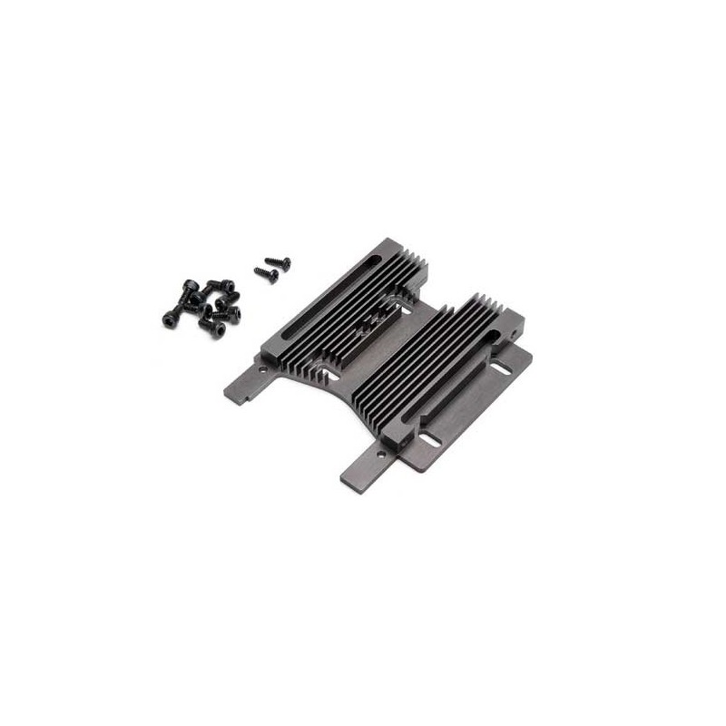 HPI RACING HD HEATSINK MOTOR PLATE 10mm (7075S/GRAY)