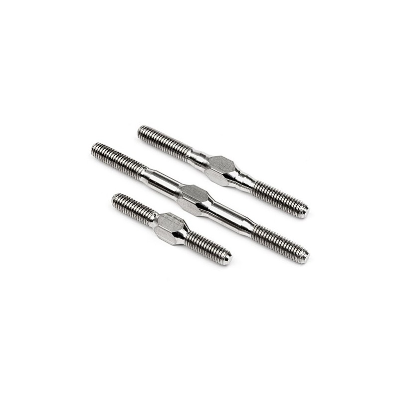 HPI RACING TITANIUM TURNBUCKLE SET (SILVER/CYBER 10B)