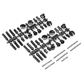HPI RACING TITANIUM TURNBUCKLE SET (SILVER/CYBER 10B)