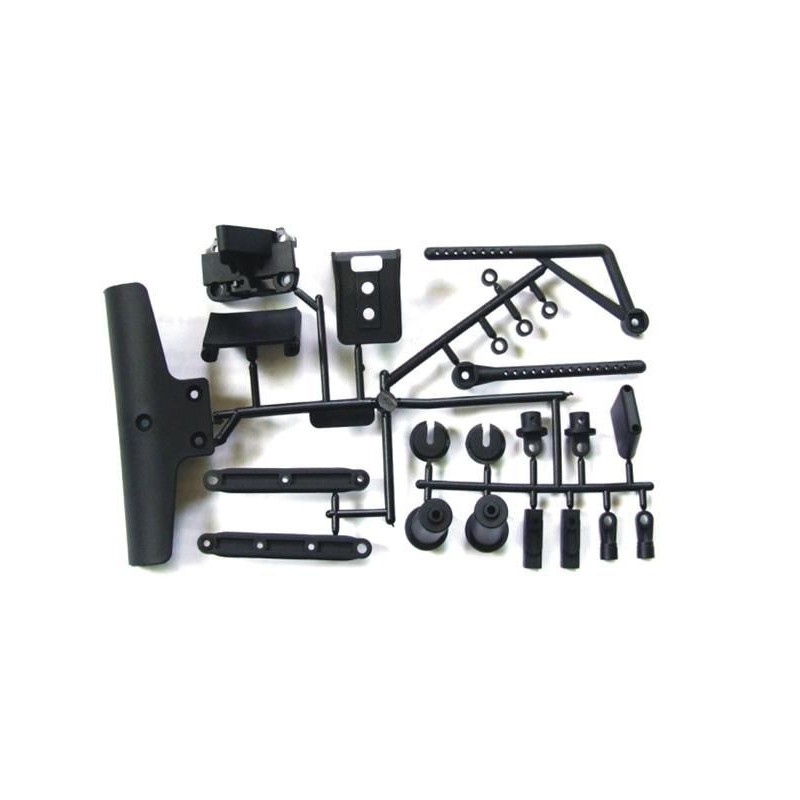 HBX Komplet części zamiennych podwozia / Body Post Shock Assembly Servo Mount