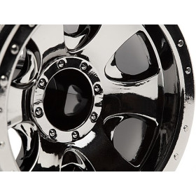 HPI RACING WARLOCK WHEEL BLACK CHROME (2.2in/2pcs)