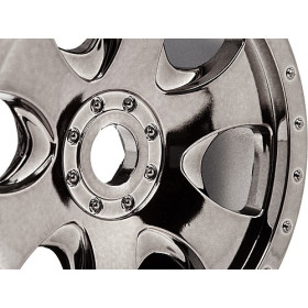 HPI RACING WARLOCK WHEEL BLACK CHROME (83x56mm/2pcs)