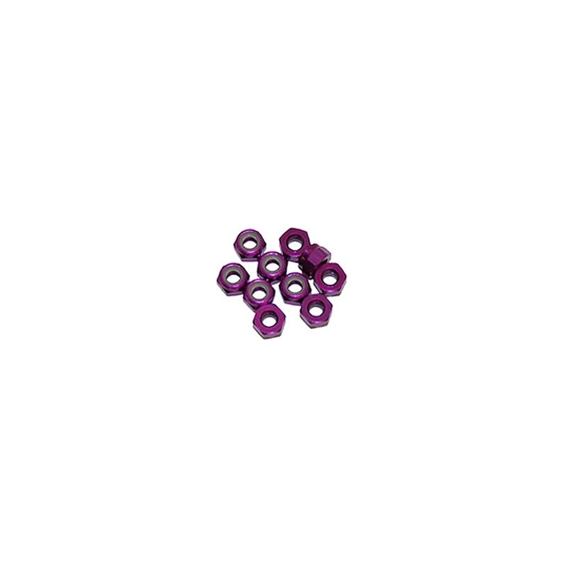 ULTIMATE RACING Nakrętki 4mm samokontrujące (fioletowe) 10szt.