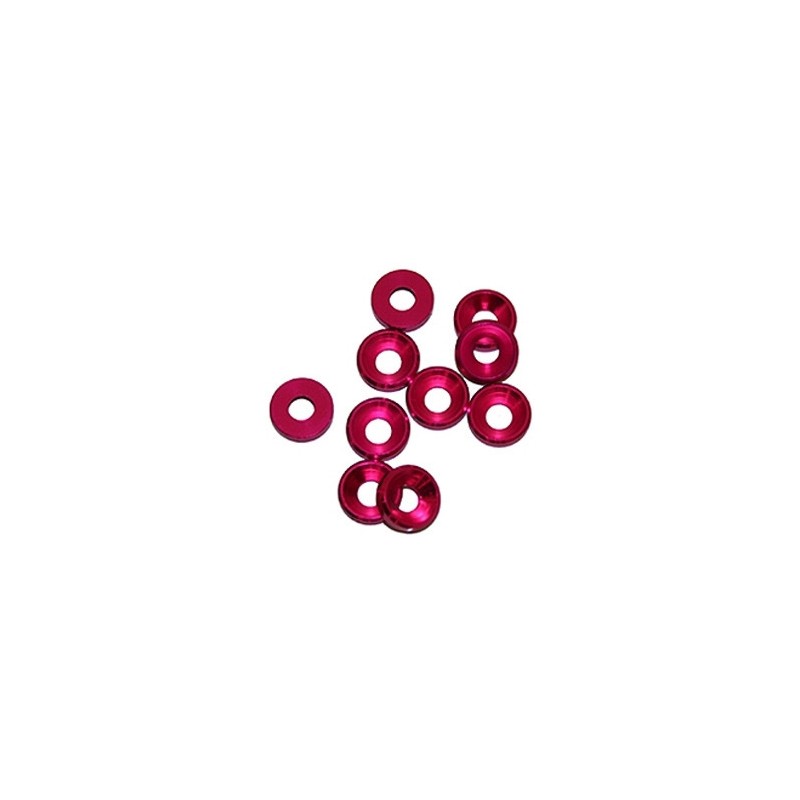 ULTIMATE RACING Aluminiowe podkładki 4mm (różowe) 10 szt.