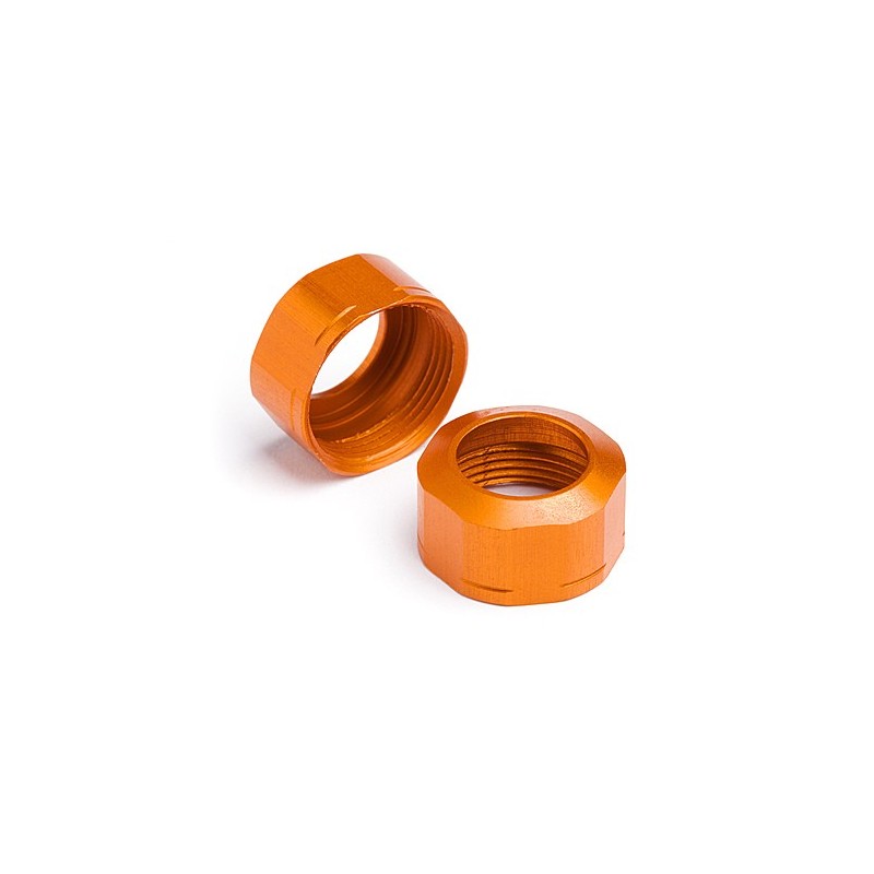 HPI RACING SHOCK CAP 12xM13x0.8mm (ORANGE/GROOVED/2pcs)