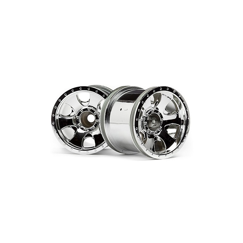 HPI RACING WARLOCK WHEEL CHROME (2.2in/2pcs)