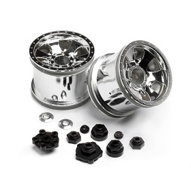 HPI RACING WARLOCK WHEEL CHROME (2.2in/2pcs)