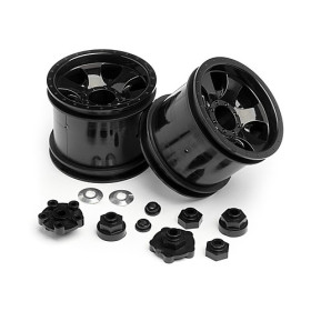 HPI RACING WARLOCK WHEEL BLACK (2.2in/2pcs)