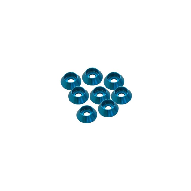 ULTIMATE RACING Aluminiowe podkładki 3mm (niebieskie) 8szt.