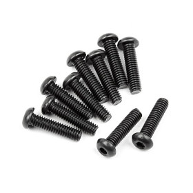 HPI RACING BUTTON HEAD SCREW M2.5x10mm (HEX SOCKET/10pcs)