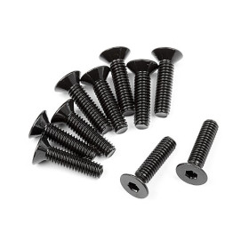 HPI RACING FLAT HEAD SCREW M2.5x10mm (HEX SOCKET/10pcs)
