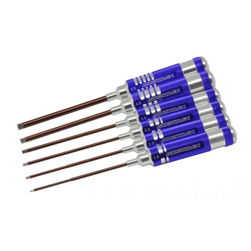 ARROWMAX Zestaw kluczy imbusowych stalowych 120mm 6szt. 