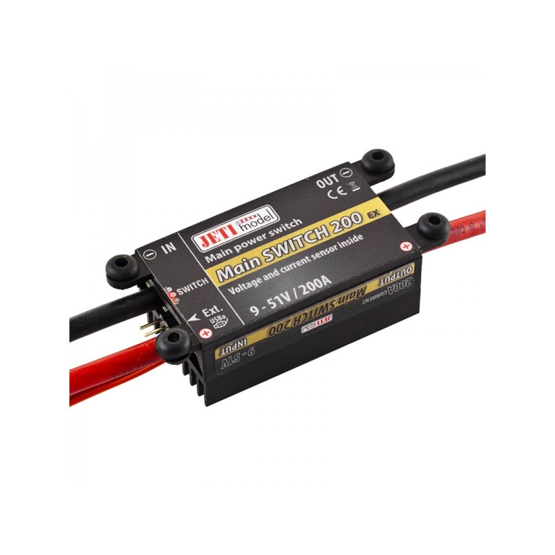 JETI MODEL Elektroniczny przełącznik Main Switch 200 + przełącznik RCSW