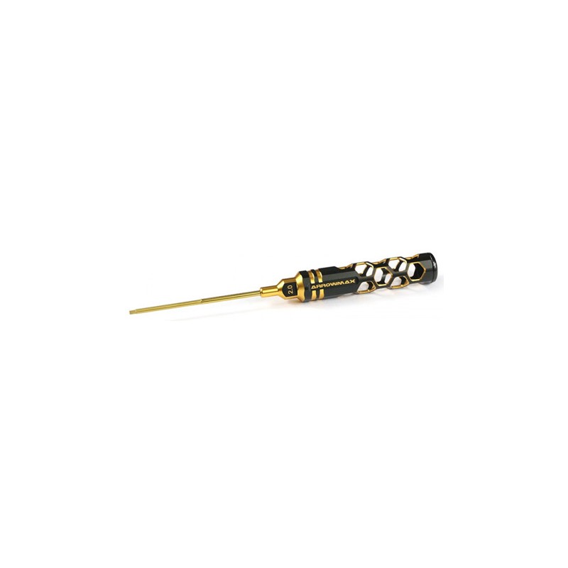 ARROWMAX Śrubokręt imbusowy Black Golden stalowy 2,0x100mm
