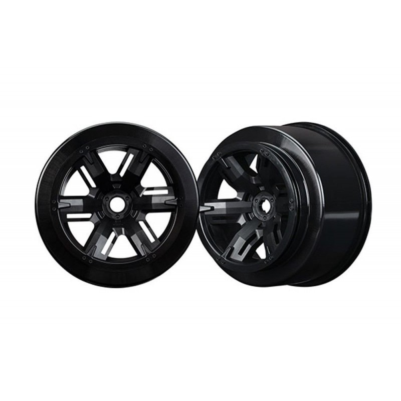 TRAXXAS Felgi 2szt. / X-Maxx Left & Right Wheels Black Hex 17mm