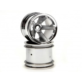 HPI RACING SUPER STAR MT WHEELS CHROME (REAR/DEEP OFFSET)