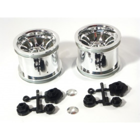 HPI RACING SPLIT 5 TRUCK WHEEL (CHROME/2PCS)