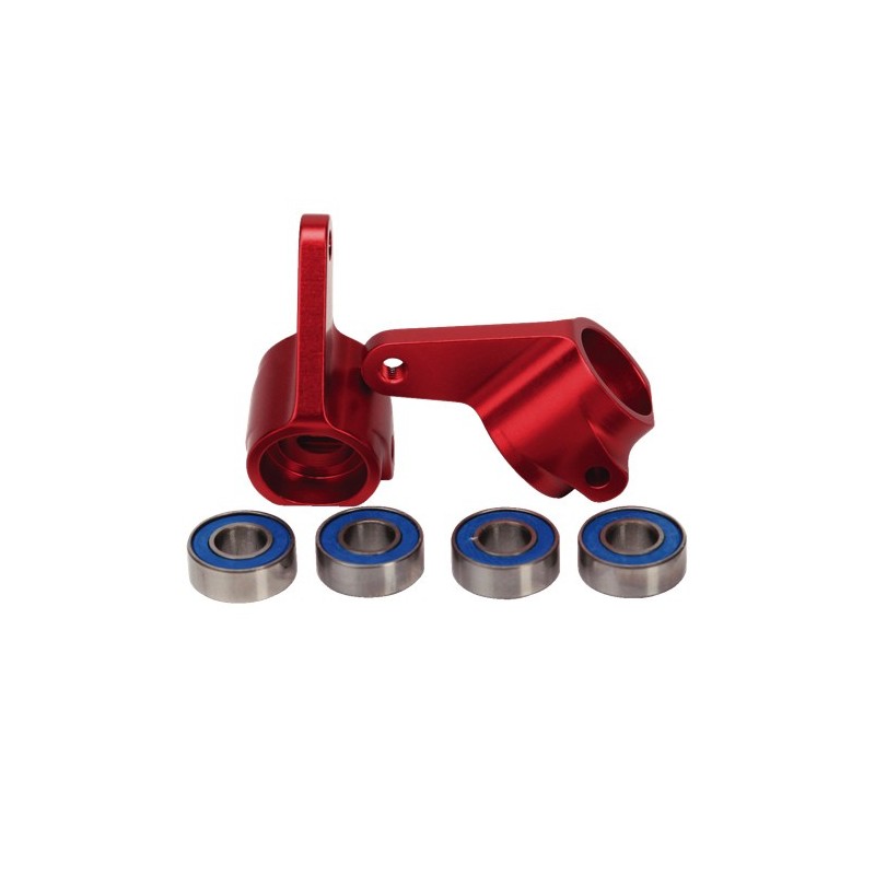 TRAXXAS Zwrotnice aluminiowe / Red-anodized Aluminum Steering Blocks