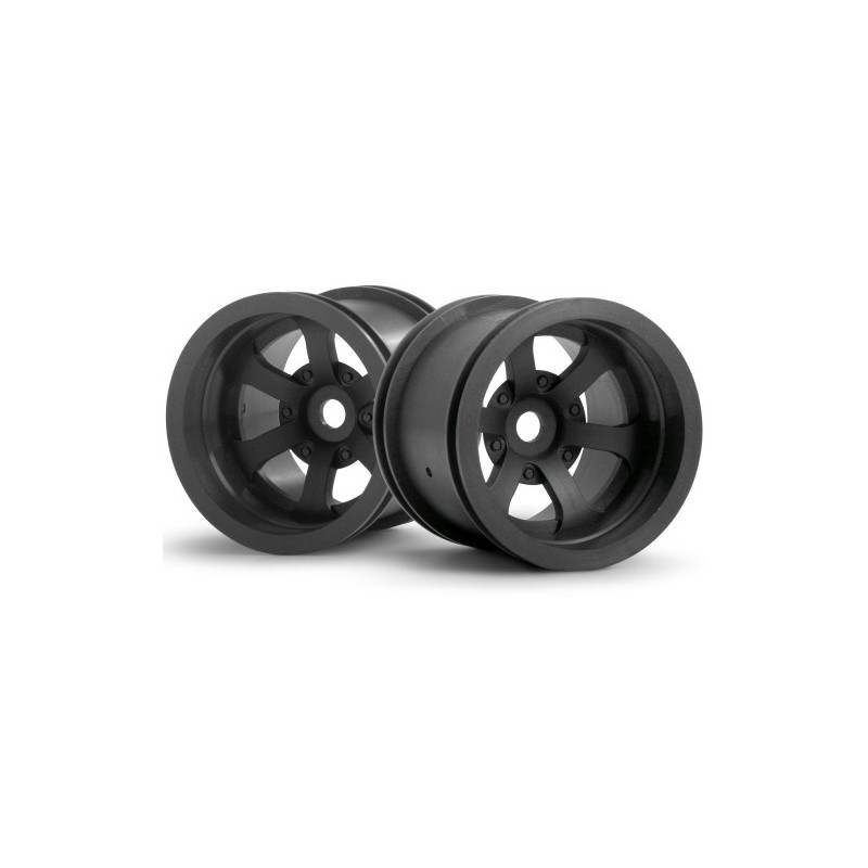HPI RACING SCORCH 6-SPOKE WHEEL GUN METAL (55x50mm/2pcs)