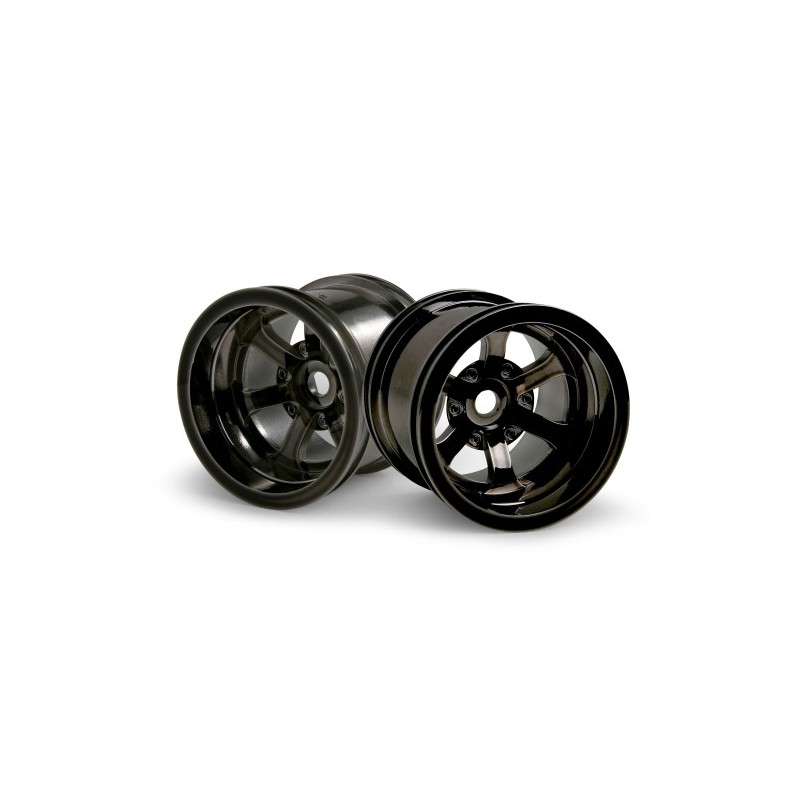 HPI RACING SCORCH 6-SPOKE WHEEL BLACK CHROME (55x50mm/2pcs)
