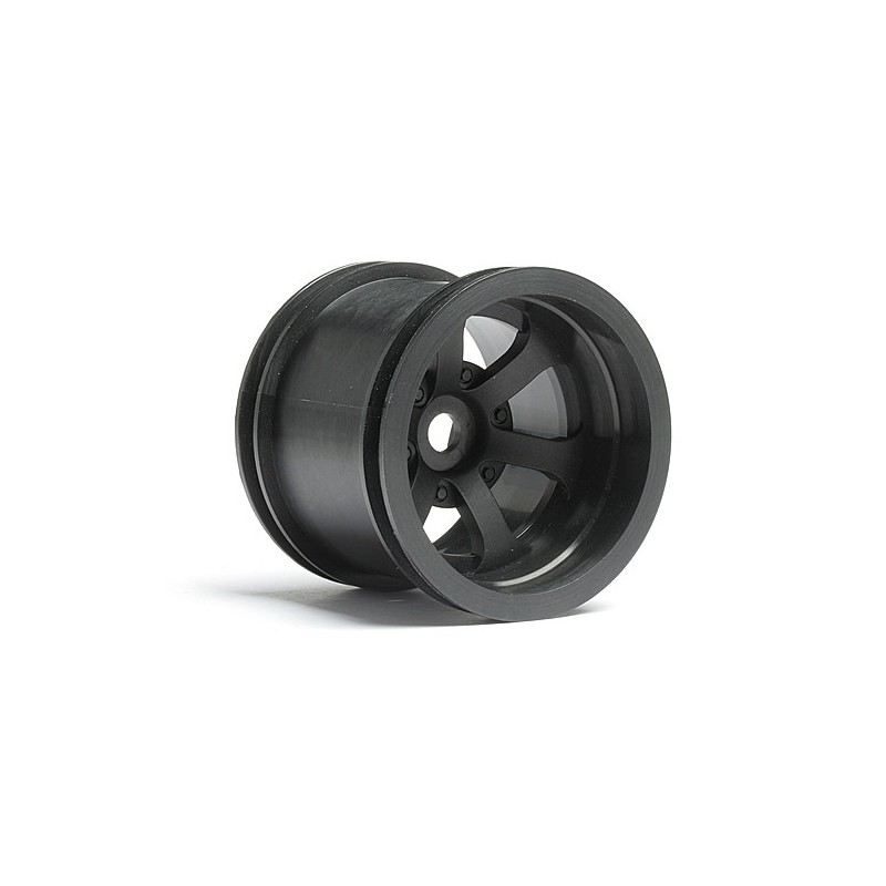 HPI RACING SCORCH 6-SPOKE WHEEL BLACK _2.2in/55_50__/2pcs_
