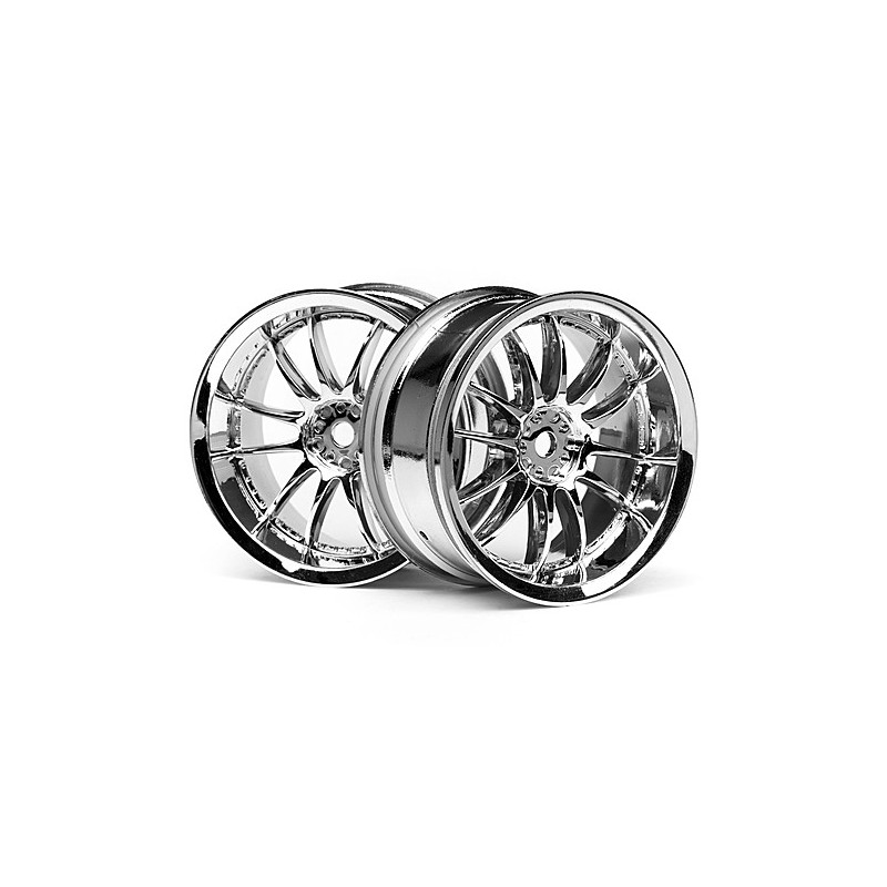 HPI RACING WORK XSA 02C WHEEL 26mm CHROME (3mm OFFSET)
