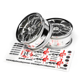 HPI RACING WORK XSA 02C WHEEL 26mm CHROME (3mm OFFSET)