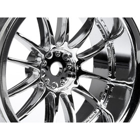 HPI RACING Felgi WORK XSA 02C 26mm Chrom/Biel (6mm OFFSET)