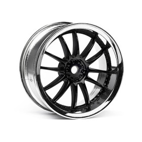 HPI RACING WORK XSA 02C WHEEL 26mm CHROME/BLACK (3mm OFFSET)