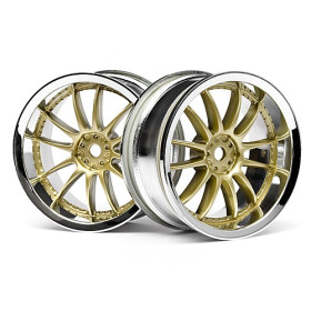 HPI RACING Felgi Work XSA 02C 26mm CHROME/GOLD (3mm OFFSET)