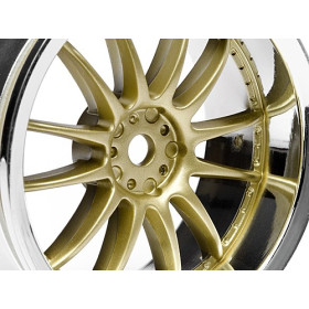 HPI RACING Felgi Work XSA 02C 26mm CHROME/GOLD (3mm OFFSET)