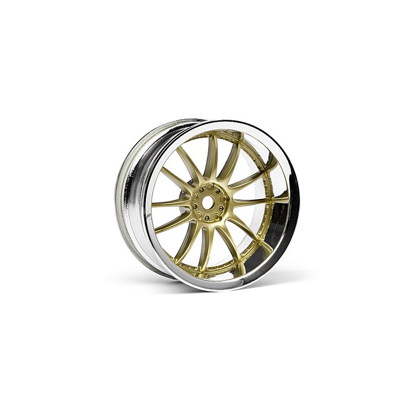 HPI RACING Felgi Work XSA 02C 26mm CHROME/GOLD (6mm OFFSET)