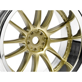 HPI RACING Felgi Work XSA 02C 26mm CHROME/GOLD (6mm OFFSET)