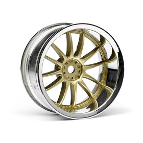 HPI RACING WORK XSA 02C WHEEL 26mm CHROME/GOLD (9mm OFFSET)