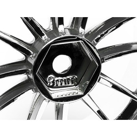 HPI RACING WORK XSA 02C WHEEL 26mm CHROME/GOLD (9mm OFFSET)