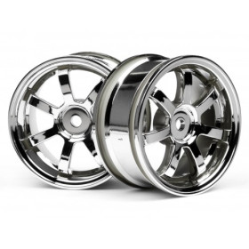 HPI RACING MAG7 WHEELS 26mm CHROME (0mm OFF SET)
