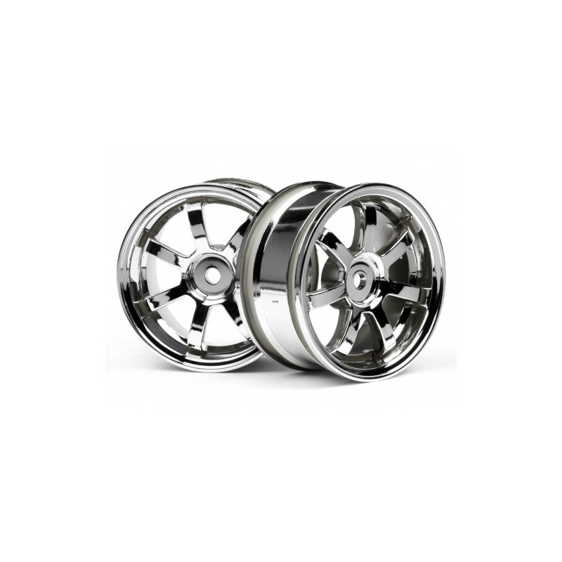 HPI RACING MAG7 WHEELS 26mm CHROME (0mm OFF SET)