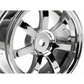 HPI RACING MAG7 WHEELS 26mm CHROME (0mm OFF SET)