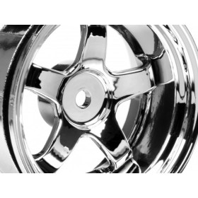 HPI RACING WORK MEISTER S1 WHEEL 26mm CHROME (6mm OFFSET)