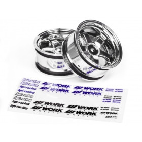 HPI RACING WORK MEISTER S1 WHEEL 26mm CHROME (6mm OFFSET)