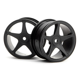 HPI RACING SUPER STAR WHEELS 26mm BLACK (1MM OFFSET)