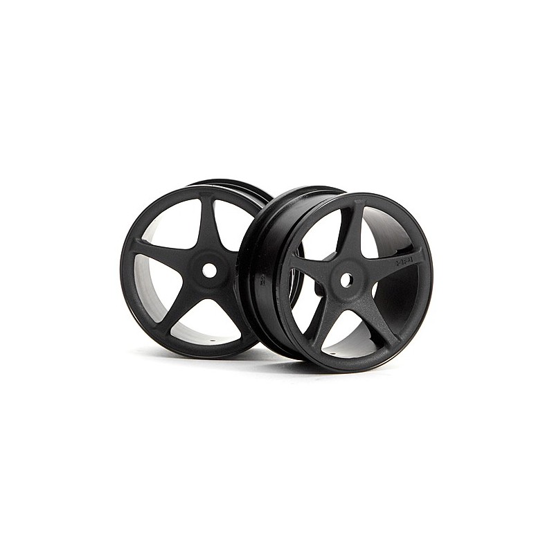 HPI RACING SUPER STAR WHEELS 26mm BLACK (1MM OFFSET)
