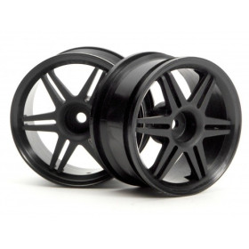 HPI RACING 12 SPOKE CORSA WHEEL BLACK 26MM (3MM OFFSET)