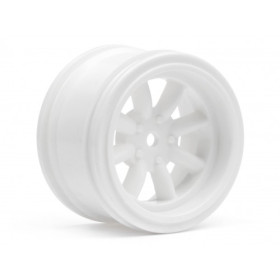 HPI RACING VINTAGE 8 SPOKE WHEEL 31mm WHITE 6mm OFFSET